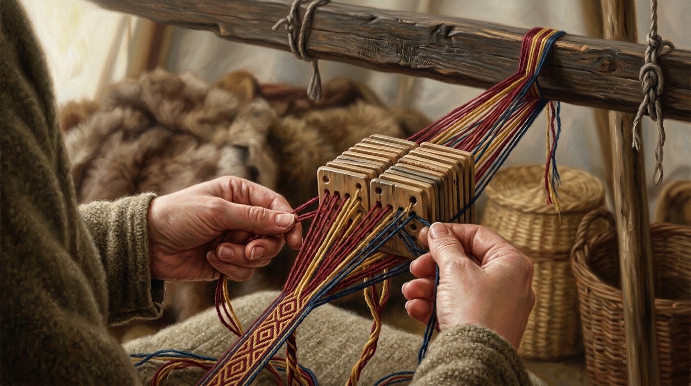La tessitura a tavolette: l'arte geometrica che ornava re e guerrieri