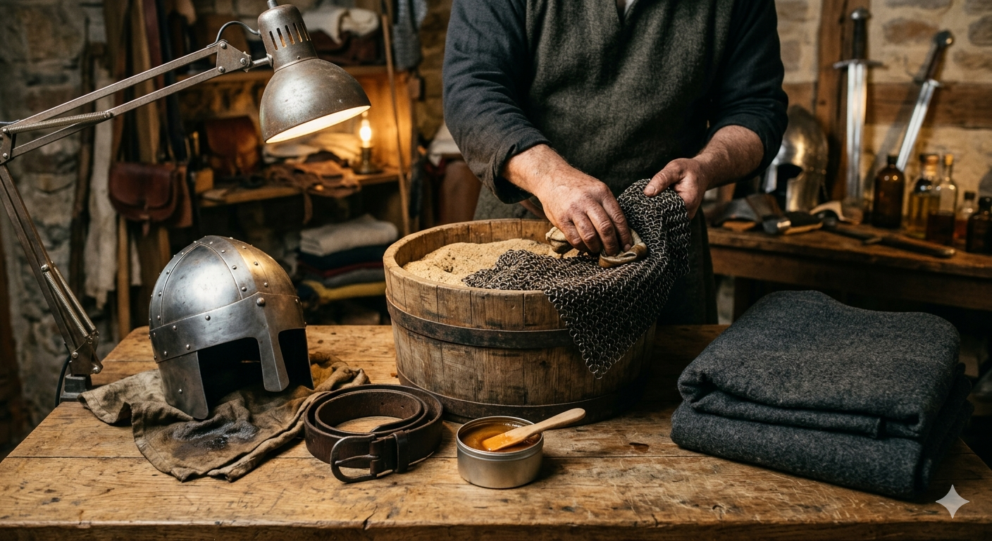 Manutenzione del kit: come far durare anni armature, tessuti e cuoio